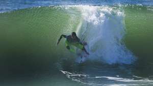 Portuguese surfer Teresa Bonvalot in action during the Meo Rip Curl Pro Portugal surfing event as part of the World Surf League (WSL) World Tour at Supertubos beach in Peniche, Portugal, 16 October 2026. CARLOS BARROSO/LUSA