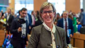 epa11704932 Maria Luis Albuquerque, European Commissioner-designate for Financial Services and the Savings and Investments Union, leaves after her confirmation hearing before European Parliament committees in Brussels, Belgium, 06 November 2024.  EPA/OLIVIER HOSLET
