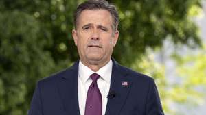 epa12065093 Central Intelligence Agency (CIA) Director John Ratcliffe speaks to a news outlet at the White House in Washington, DC, USA, 30 April 2025. Ratcliffe is expected to attend President Trump's Cabinet meeting later on the day.  EPA/SHAWN THEW