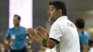 Nuno Dias, treinador do Sporting, durante o jogo com o Benfica da Supertaça de Futsal, realizada no Pavilhão Municipal de Gondomar, 03 de setembro de 2025. FERNANDO VELUDO/LUSA