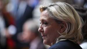epa13011665 French MP President of the National Rassemblement group in the National Assembly Marine Le Pen attends the weekly session of questions to the government at the National Assembly in Paris, France, 20 May 2026.  EPA/Firas Abdullah