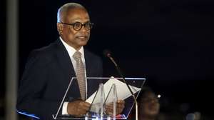 O Presidente da República de Cabo Verde José Maria Neves, usa da palavra na cerimónia de celebração dos 50 anos de independência de Cabo Verde, Palácio Presidencial, na Cidade da Praia, em Cabo Verde, 05 de julho de 2025. ELTON MONTEIRO/LUSA