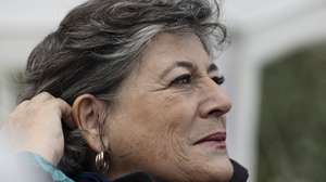 A ex-deputada europeia, Ana Gomes, durante uma ação de pré-campanha do Volt, em Lisboa, 22 de fevereiro de 2024. CARLOS M. ALMEIDA/LUSA