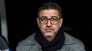 epa11911348 Panathinaikos head coach Rui Vitoria looks on prior the UEFA Conference League knockout phase play-offs 2nd leg match Panathinaikos FC and Knattspyrnufelag Reykjavikur, in Athens, Greece, 20 February 2025.  EPA/GEORGIA PANAGOPOULOU