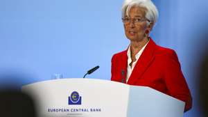 epa12157614 European Central Bank (ECB) President Christine Lagarde addresses a press conference following the meeting of the ECB Governing Council in Frankfurt am Main, Germany, 05 June 2025.  EPA/CHRISTOPHER NEUNDORF