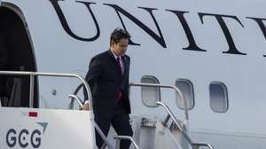 epa11874862 US Secretary of State Marco Rubio arrives at Juan Santamaria International Airport (SJO) in San Jose, Costa Rica, 04 February 2025. Rubio arrived for a short stop-over to meet President Rodrigo Chaves, to discuss issues such as migration, security, trade and the influence of China in the Central American region.  EPA/Alexander Otarola