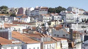 Visão geral de prédios da baixa pombalina, em Lisboa, 16 de fevereiro de 2025. Habitação. Arquitetura. Construção Civil.  ANTÓNIO PEDRO SANTOS/LUSA
