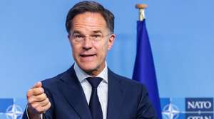 epa13030392 North Atlantic Treaty Organization (NATO) Secretary General Mark Rutte speaks at a joint press conference with Norwegian Prime Minister Jonas Gahr Store during his visit to NATO headquarters in Brussels, Belgium, 11 June 2026.  EPA/OLIVIER MATTHYS