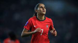 Portugal's player Kika Nazareth during the Women´s European Championship 2025 1st leg of round 2 play-off soccer match against Czech Republic´held at the Dragao stadium, in Porto, Portugal, 29 November 2024. ESTELA SILVA/LUSA