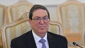 epa12753759 Cuban Foreign Minister Bruno Rodriguez Parrilla attends a meeting with Russian Foreign Minister Sergei Lavrov (not pictured) in Moscow, Russia, 18 February 2026.  EPA/HECTOR RETAMAL / POOL