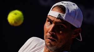 epa11270798 Spanish tennis player Rafael Nadal takes part during a training session ahead of the ATO Barcelona Open tennis tournament in Barcelona, Spain, 10 April 2024. The Barcelona Open runs from 13 to 24 April 2024.  EPA/Enric Fontcuberta