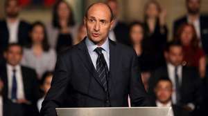 epa08049227 Malta's Deputy Prime Minister and Minister for Health, Dr. Chris Fearne speaks during a government event in Castille Place, Valletta, Malta, on 22 October, 2018 (issued 06 December 2019). Chris Fearne officially announced on 06 December 2019 that he will contest the upcoming Labour leadership (Partit Laburista) election. According to local reports, Fearner is tipped to succeed Joseph Muscat as the next Prime Minister of Malta.  EPA/DOMENIC AQUILINA
