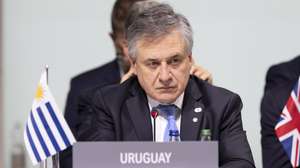 epa11413471 Minister of Foreign Affairs Omar Paganini of Uruguay listens to a speech during the opening plenary session of the Summit on Peace in Ukraine, in Stansstad near Lucerne, Switzerland, 15 June 2024. International heads of state gather on 15 and 16 June at the Buergenstock Resort in central Switzerland for the two-day Summit on Peace in Ukraine.  EPA/URS FLUEELER / POOL                       EDITORIAL USE ONLY  EDITORIAL USE ONLY