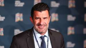 epa11137653 Portuguese former player Luis Figo arrives to the UEFA Nations League 2024/25 League Phase Draw at Maison De La Mutualite in Paris, France, 08 February 2024.  EPA/Mohammed Badra