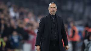 epa11752616 Monaco head coach Adi Hutter looks on during the French Ligue 1 soccer match between Olympique de Marseille and AS Monaco in Marseille, France, 01 December 2024.  EPA/GUILLAUME HORCAJUELO