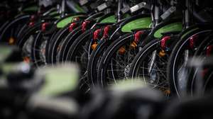 Bicicletas paradas nas instalações da rede de bicicletas partilhadas Gira que é gerida pela EMEL, em Lisboa, 16 de julho de 2020. (ACOMPANHA TEXTO DA LUSA DO DIA 18 DE JULHO DE 2020). MÁRIO CRUZ/LUSA