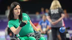 A atleta portuguesa Carla Oliveira em ação durante a prova de Boccia BC4, fase de grupos, dos Jogos Paralímpicos Paris2024, em Paris, França, 29 de agosto de 2024. ANTÓNIO PEDRO SANTOS/LUSA