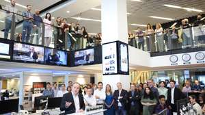 epa12076084 A handout photo made available by the Washington Post shows Washington Post Executive Editor Matt Murray (L) give remarks after the staff was awarded the Pulitzer Prize for Breaking News Reporting and to Ann Telnaes for Illustrated Reporting and Commentary in the newsroom, in Washington DC, USA, 05 May 2025. The Washington Post was a finalist in the following categories for Commentary, International Reporting, National Reporting, and Local Reporting.  EPA/TOM BRENNER / THE WASHINGTON POST HANDOUT HANDOUT EDITORIAL USE ONLY/NO SALES