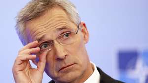 epa10336911 NATO Secretary General Jens Stoltenberg speaks during a press conference at the end of the first day of NATO Foreign Ministers Meeting, at Parliament Palace in Bucharest, Romania, 29 November 2022. Foreign Ministers from NATO countries gathered in Romania's capital on 29-30 November 2022 to tackle Russiaâ€™s invasion in Ukraine, NATOâ€™s support for Kyiv administration and regional partners and to find new ways to strengthen the Eastern flank of the alliance.  EPA/ROBERT GHEMENT