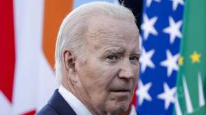 epaselect epa11410462 US President Joe Biden attends the family photo session of G7 leaders with Pope Francis and other Heads of State and Government and international organizations on the second day of the G7 summit, in Borgo Egnazia, Apulia region, southern Italy, 14 June 2024. The 50th G7 Summit brings together the Group of Seven member states leaders in Borgo Egnazia resort from 13 to 15 June 2024.  EPA/GIUSEPPE LAMI