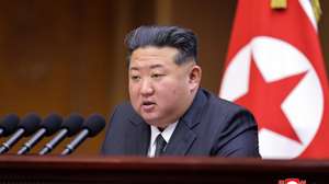 epa12397003 An undated photo released by the official North Korean Central News Agency (KCNA) shows North Korean Leader Kim Jong Un speaking during the 13th Session of the 14th Supreme People's Assembly of the Democratic People's Republic of Korea, at the Mansudae Assembly Hall in Pyongyang, North Korea, (issued 22 September 2025).  EPA/KCNA  EDITORIAL USE ONLY