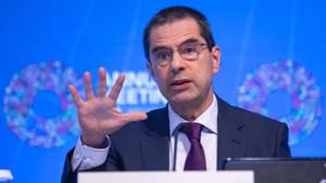 epa07925580 Vitor Gaspar, director of the Fiscal Affair Department at the International Monetary Fund participates in the Fiscal Monitor press briefing at the IMF Headquarters in Washington, DC, USA, 16 October 2019.  EPA/ERIK S. LESSER