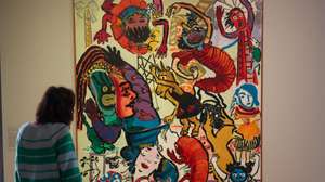 Visita guiada para a comunicação social à exposição "Arte Britânica - Ponto de Fuga", na Fundação Calouste Gulbenkian, em Lisboa, 13 de março de 2025. Mais de uma centena de obras pertencentes às duas maiores coleções institucionais de arte britânica em Portugal juntam-se, pela primeira vez, numa exposição que fica patente entre 14 de março e 21 de julho. ANTÓNIO COTRIM/LUSA