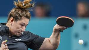 A atleta da seleção portuguesa de ténis de mesa, Jieni Shao, foi eliminada dos Jogos Olímpicos de Paris 2024 pela austríaca, Sofia Polcanova, na Arena Paris Sud, Paris, França, 29 de julho de 2024. HUGO DELGADO/LUSA