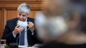 O ex-ministro das Finanças, Mário Centeno, durante a sua audição na Comissão de Orçamento e Finanças no âmbito da proposta de designação para o cargo de Governador do Banco de Portugal, na Assembleia da República, em Lisboa, 08 de julho de 2020. MÁRIO CRUZ/LUSA
