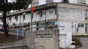 Fachada do edifício principal do Hospital Dr. José Maria Grande, Portalegre