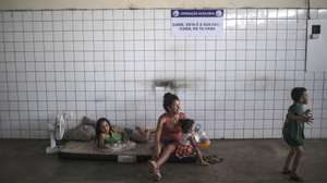epa06843112 A Venezuelan family rests at the Jardim Floresta Venezuelan immigrant shelter in Boa Vista, Brazil, 26 June 2018. The European Parliament is willing to recommend an increase in the aid that the European Union (EU) has offered to the Venezuelan refugees in Brazil, after noting the difficult situation in which they live in Roraima, border state with Venezuela.  EPA/ANTONIO LACERDA