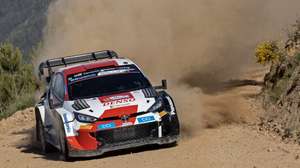 Kalle Rovanpera of Finland drives his Toyota GR Yaris Rally 1 during the SS12 of the Rally Portugal 2023 as part of the World Rally Championship (WRC) in Amarante, Portugal, 13 May 2023. JOSE COELHO/LUSA