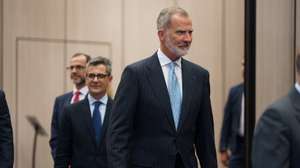 epa11613910 Spain&#039;s King Felipe VI chairs the inauguration of the 2nd Meeting of the Conference of Justice Ministers of the Ibero American countries (COMJIB) and the Conference of Portuguese-speaking Countries (CMJPLOP) at Guia de Isora town in the Canary Islands, Spain, 19 September 2024.  EPA/RAMON DE LA ROCHA