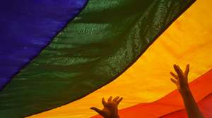 epa10035337 Supporters of the LGBTQ (Lesbian, gay, bisexual, transgender and queer) community take part in the colorful Chennai Rainbow Pride Parade to celebrate Pride month, in Chennai, India, 26 June 2022. Pride month is celebrated across the world every year in the month of June to raise awareness and promote equal rights for the LGBTQ community.  EPA/IDREES MOHAMMED