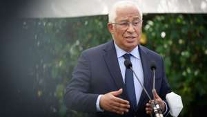 O primeiro-ministro, António Costa, discursa durante a visita à Universidade de Trás-os-Montes e Alto Douro, em Vila Real, 07 de abril de 2021. PEDRO SARMENTO COSTA/LUSA