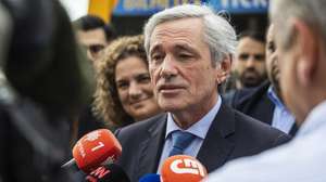 José Manuel Rodrigues, presidente e cabeça de lista do CDS/PP Madeira (Partido Popular) às eleições Legislativas na Madeira, esta manhã durante uma conferência de imprensa que se realizou na cidade do Funchal, Madeira, 17 de maio de 2024. GREGÓRIO CUNHA/LUSA