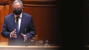 O ministro do Planeamento, Nelson de Souza fala durante a sua  audição na comissão de Orçamento e Finanças, no âmbito da apreciação, na especialidade do Orçamento do Estado para 2021, na Assembleia da República, em Lisboa, 30 de outubro de 2020. ANTÓNIO PEDRO SANTOS/LUSA