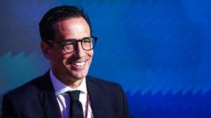 O Presidente da Federação Portuguesa de Futebol (FPF), Pedro Proença, durante a assembleia-geral ordinária e assembleia-geral extraordinária da FPF em  Oeiras, 28 de junho de 2025. RODRIGO ANTUNES/LUSA