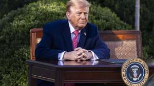 epa13315689 US President Donald Trump listens to First Lady Melania Trump speak ahead of signing an executive order to establish the Women's Health Division and a White House Women's Health Task Force in the Rose Garden of the White House in Washington, DC, USA, 19 October 2026. The first lady spoke about the need for overhauling women's health, including using AI for new research.  EPA/JIM LO SCALZO