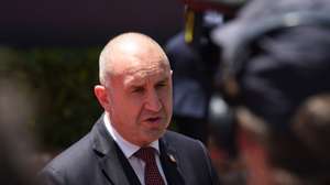 epa13017540 Bulgaria's Prime Minister Rumen Radev arrives at the EU-Western Balkans summit in Tivat, Montenegro, 05 June 2026. The high-level one-day summit brings together European Union (EU) leaders and their Western Balkan counterparts to discuss concrete integration measures and accelerate the region's path toward bloc membership.  EPA/BORIS PEJOVIC