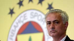 epa11387274 Newly appointed Fenerbahce head coach Jose Mourinho attends a press conference at the Ulker Stadium in Istanbul, Turkey, 03 June 2024. Mourinho was unveiled as the new head coach of the team on 02 June 2024.  EPA/ERDEM SAHIN