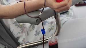 epa10691068 A volunteer donates blood during the World Blood Donor Day at the Red Cross facilities in Mexico City, Mexico, 14 June 2023. Only eight percent of blood donation in Mexico is done altruistically, so it is essential to promote this practice and save millions of lives annually, particularly due to the shortage of plasma, said the Red Cross and specialists.  EPA/Mario Guzman