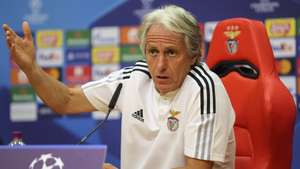 Benfica's head coach Jorge Jesus during the press conference at Benfica's training camp in Seixal prior to tomorrows Champion League group E soccer match against Dinamo Kyiv, Seixal, Portugal, 13 of September 2021.  MIGUEL A. LOPES/LUSA