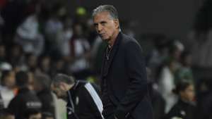 epa07923706 Colombiaâ€™s headcoach Carlos Queiroz during the friendly international between Algeria vs Colombia at the Pierre Mauroy Stadium in Villeneuve-d'Ascq, near Lille, France, 15 October 2019.  EPA/JULIEN DE ROSA