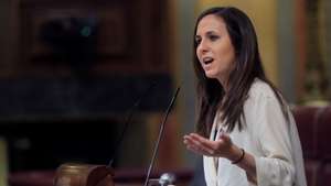 epa09214375 Spanish Minister for Social Rights Ione Belarra intervenes during a plenary session at the Lower House of the Parliament in Madrid, Spain, 20 May 2021, where the new child protection bill is expected to be approved. The new law would protect children from the prescription of the crimes committed by the abusers and will help to fight against the impunity of many aggressors.  EPA/FERNANDO ALVARADO
