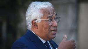 O primeiro-ministro, António Costa, discursa durante a cerimónia da apresentação dos investimentos do Plano de Recuperação e Resiliência (PRR) na área da Habitação, em Lisboa, 09 de julho de 2021. RODRIGO ANTUNES/LUSA