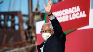 O secretário-geral do Partido Socialista (PS), António Costa, discursa durante a apresentação dos candidatos autárquicos do distrito do Porto, em Vila do Conde, 30 de julho de 2021. ESTELA SILVA/LUSA