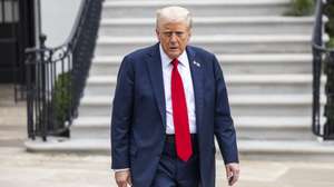 epa12416925 US President Donald Trump speaks to reporters as he departs the White House for a meeting with military leaders at Quantico Marine Base in Washington, DC, USA, 30 September 2025. The president answered questions about the gathering, saying 'We have our real warriors over there. And when they're not good, when we don't think they're our warriors, you know what happened? We say you're fired.'  EPA/JIM LO SCALZO