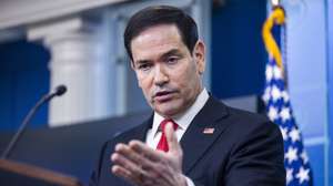 epa12934874 US Secretary of State Marco Rubio speaks about the Iran war in the White House Press Briefing Room in Washington, DC, USA, 05 May 2026. Rubio also addressed Cuba and Taiwan during the briefing.  EPA/JIM LO SCALZO