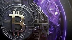 epa10533844 A graphic Bitcoin representation is displayed on a placard mounted in the main hall at the Bucharest Crypto Expo Europe 2023 in Bucharest, Romania, 20 March 2023. Crypto Expo Europe conference, held on 19-20 March in Bucharest, is one of the largest events in the blockchain industry, aiming on the crypto markets in Central and Eastern Europe and bringing together builders and top Web3 educators to boost a blockchain and fintech startup boom. The conference gather about 3,000 attendees and some 100 speakers, as well as 59 exhibitors from all around the world, as it aims to introduce investors to the world of blockchain technology and crypto-currency.  EPA/ROBERT GHEMENT